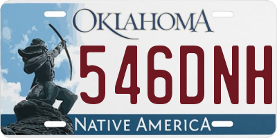 OK license plate 546DNH