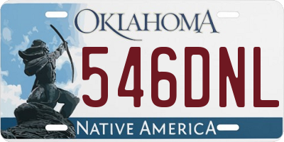 OK license plate 546DNL