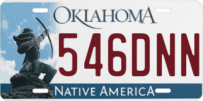 OK license plate 546DNN