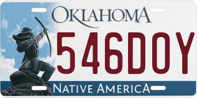 OK license plate 546DOY