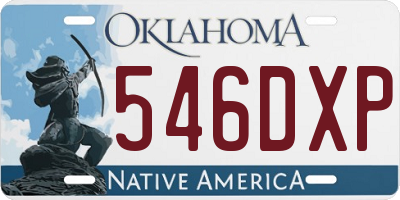 OK license plate 546DXP