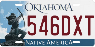 OK license plate 546DXT