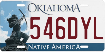 OK license plate 546DYL