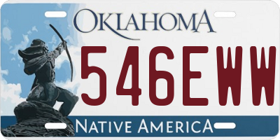 OK license plate 546EWW