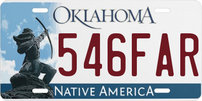 OK license plate 546FAR
