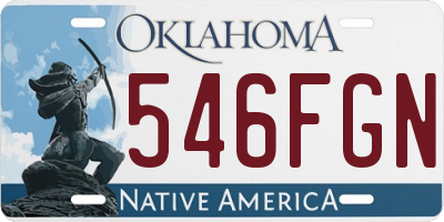 OK license plate 546FGN
