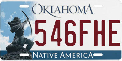 OK license plate 546FHE