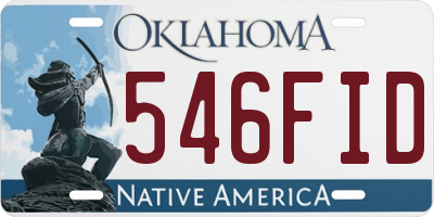 OK license plate 546FID