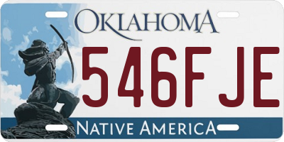 OK license plate 546FJE