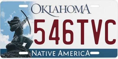 OK license plate 546TVC