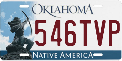 OK license plate 546TVP