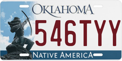 OK license plate 546TYY
