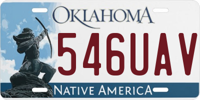OK license plate 546UAV