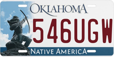 OK license plate 546UGW