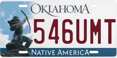 OK license plate 546UMT