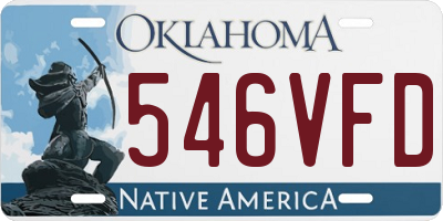 OK license plate 546VFD