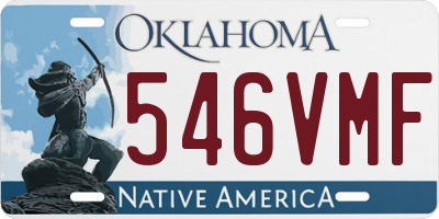 OK license plate 546VMF