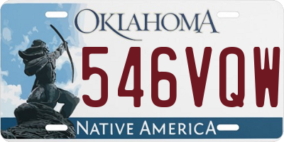 OK license plate 546VQW