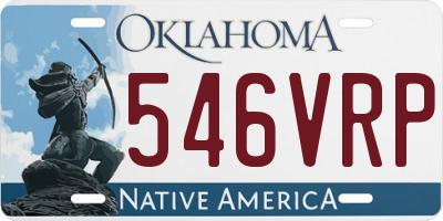 OK license plate 546VRP