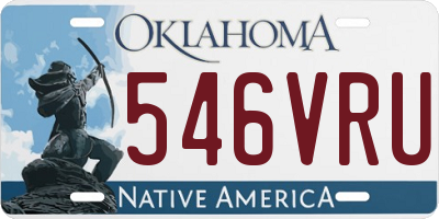 OK license plate 546VRU
