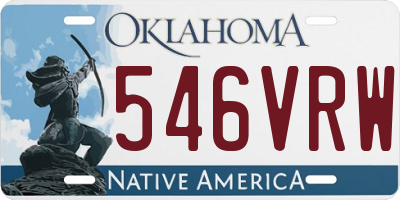 OK license plate 546VRW