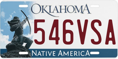 OK license plate 546VSA