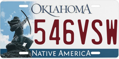 OK license plate 546VSW