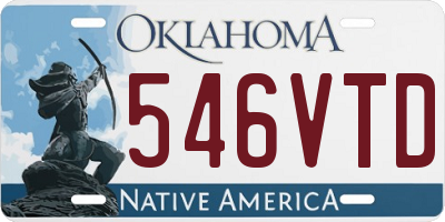 OK license plate 546VTD