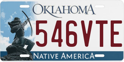 OK license plate 546VTE