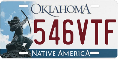 OK license plate 546VTF