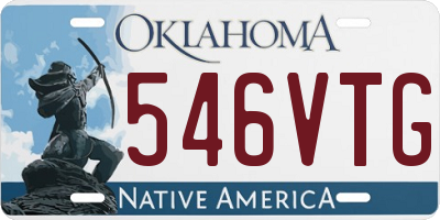 OK license plate 546VTG