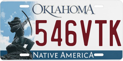 OK license plate 546VTK