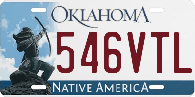 OK license plate 546VTL