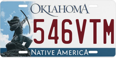 OK license plate 546VTM