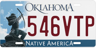 OK license plate 546VTP