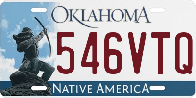 OK license plate 546VTQ