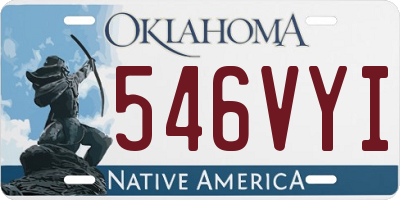 OK license plate 546VYI