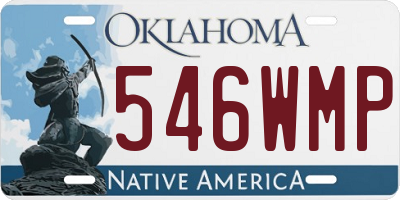 OK license plate 546WMP