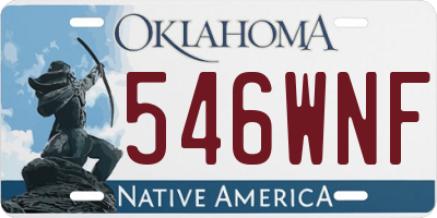 OK license plate 546WNF