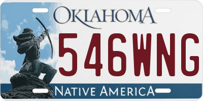 OK license plate 546WNG