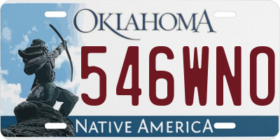 OK license plate 546WNO