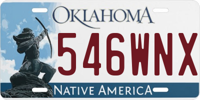 OK license plate 546WNX