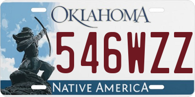 OK license plate 546WZZ