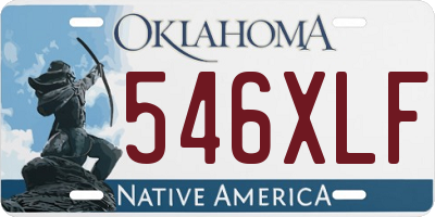 OK license plate 546XLF