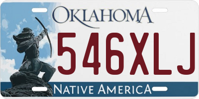 OK license plate 546XLJ