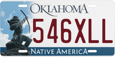 OK license plate 546XLL