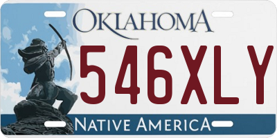 OK license plate 546XLY