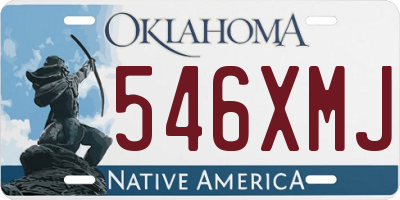 OK license plate 546XMJ