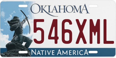 OK license plate 546XML