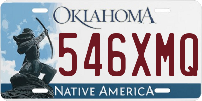 OK license plate 546XMQ